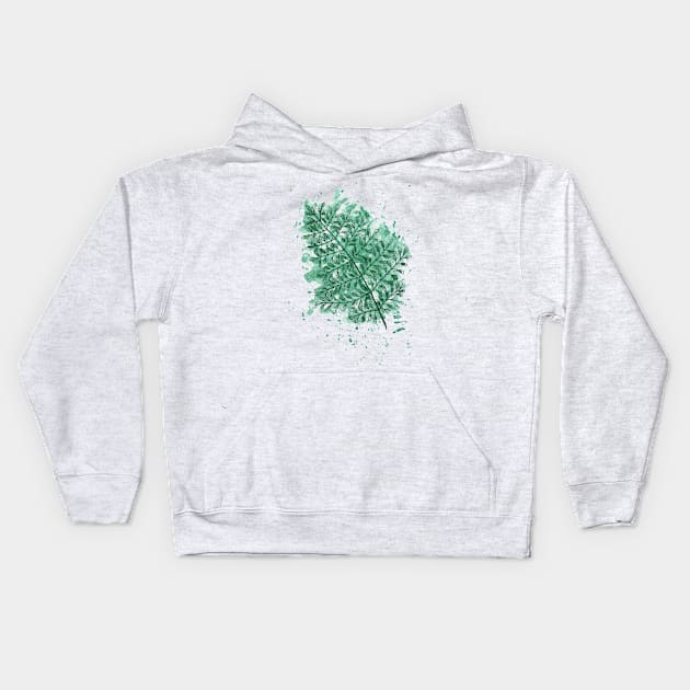 Compound Leaf water colour Kids Hoodie by B-ARTIZAN